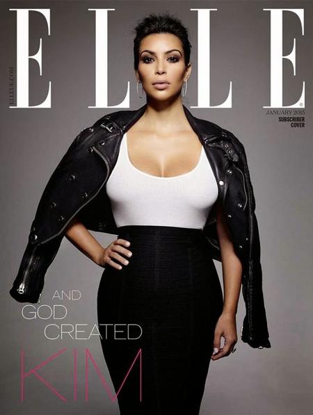 ¿Veo doble? ¡No! Veo triple a Kim Kardashian en Elle UK