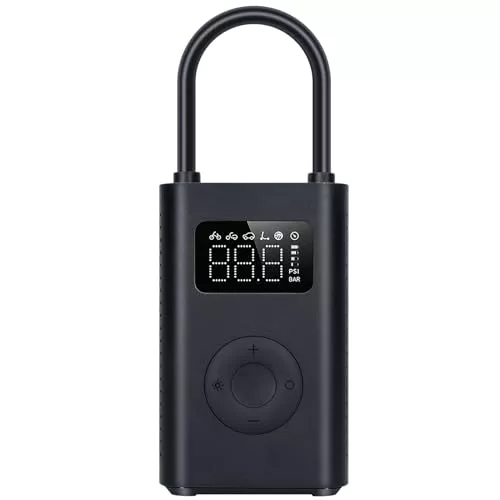 Mijia Compresor Aire Portatil 2(150 PSI) inflador Ruedas Coche con Recargable de 2000 mAh,6 Modos,Sensor de Presión,Carga USB-C,Pantalla LED para Coche, Scooter, neumáticos de Bicicleta y Pelotas