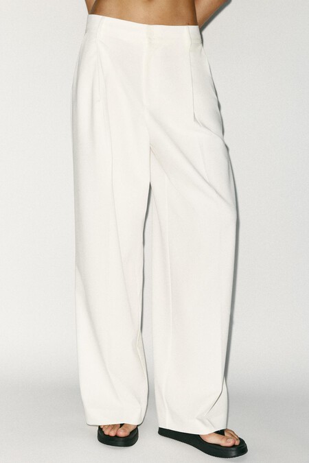 Pantalon Blanco Zara Otoño
