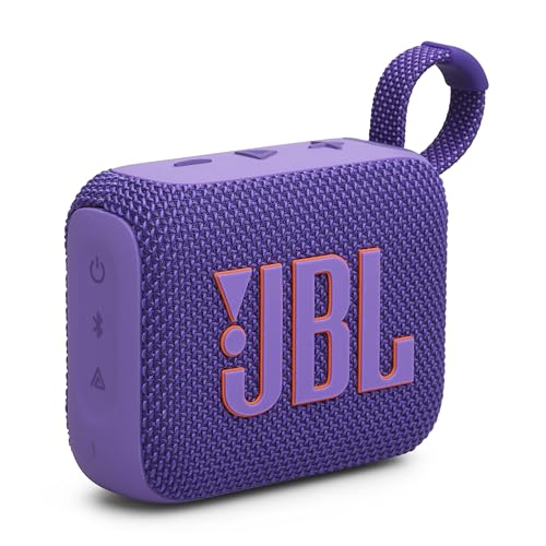 JBL GO 4, Altavoz inalámbrico portátil con Bluetooth, resistente al agua y al polvo IP67, hasta 7h de reproducción más 2h extra con Playtime Boost, morado