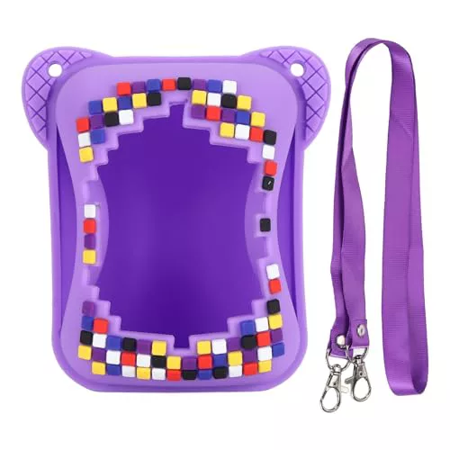 Asixxsix Funda de Silicona para Bitzee Interactive Toy Digital Pet, Funda Protectora de Piel para Bitzee Virtual Electronic Pets Accesorios con Cordón, Bolsa de Almacenamiento de Viaje