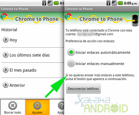 Chrome to Phone to Chrome