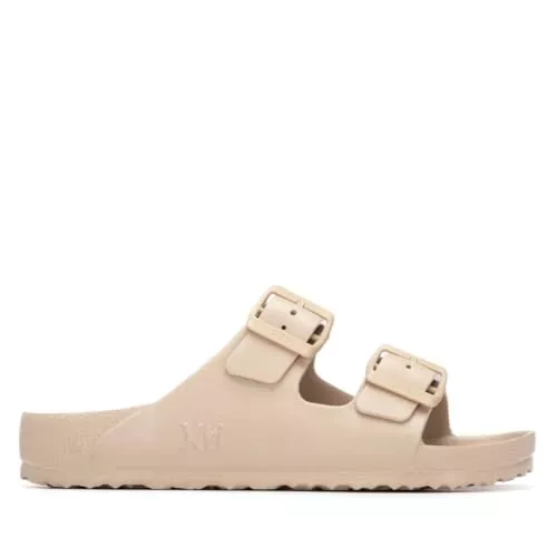 XTI - Chancla Mujer Beige - Calzado Cómodo y Versátil - Moda casual - Modelo 14513803 (Talla 40)