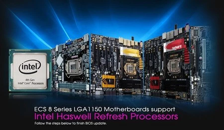 ECS ya da soporte a Intel "Haswell Refresh" en motherboards 8-Series
