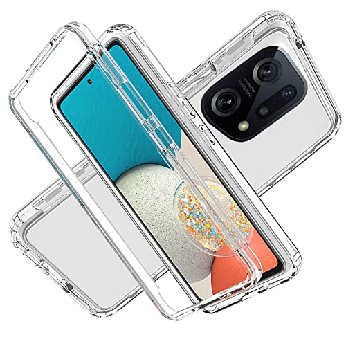 Funda para OPPO Find X5 5G - Carcasa Completa Anti-Shock [360°] Full Body Protección [Silicona TPU Frente] y [Duro PC Back] para OPPO Find X5 5G - Cover Doble [Transparente]