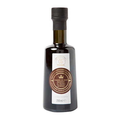 Vinagre de Jerez reserva al Pedro Ximénez Club del Gourmet. 