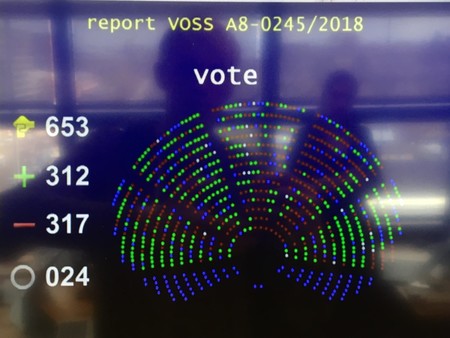 El artículo 13 de la ley de copyright salió adelante de forma directa porque algunos diputados se equivocaron al votar