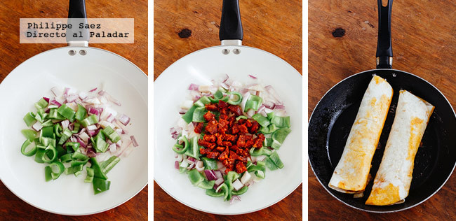 Burrito Chorizo Pimiento Prep