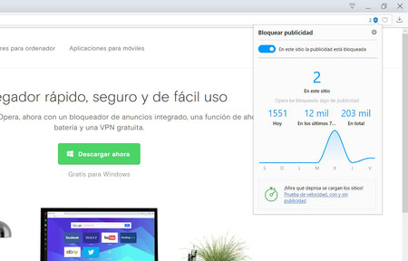 Opera asegura que su bloqueador de publicidad mejorado carga las webs un 44 % más rápido que Chrome 64