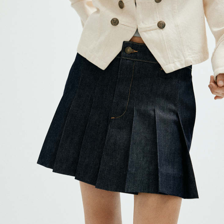 Falda denim tablas