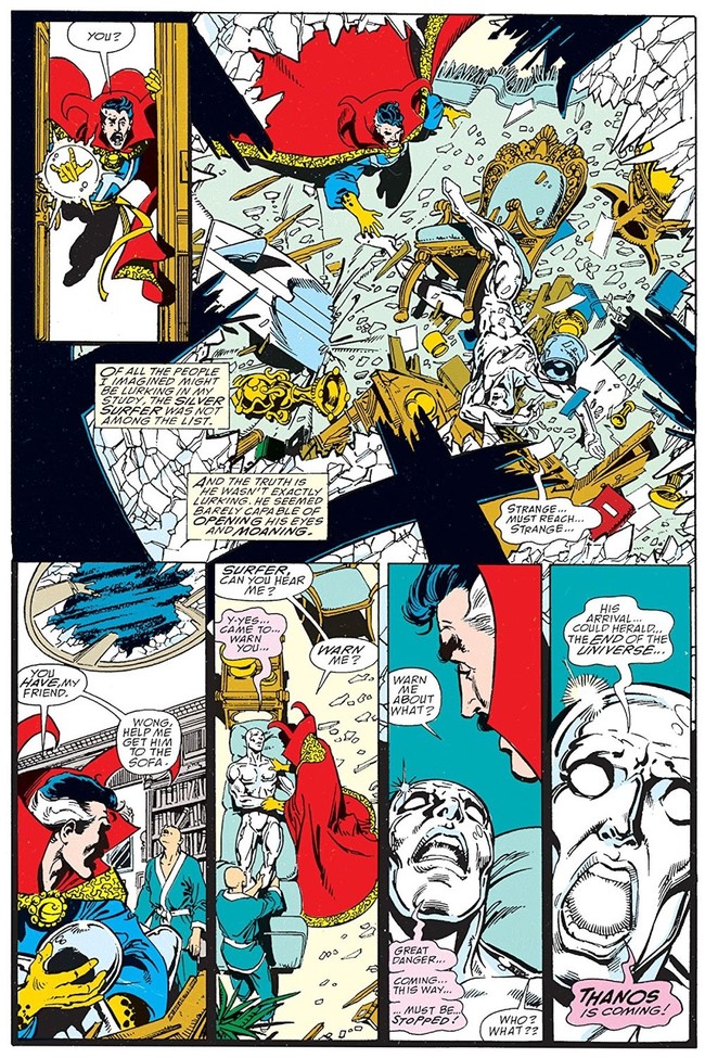 Silver Surfer avisa de la llegada de Thanos