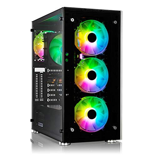 Gaming Upgrade PC AMD Ryzen 5 5500 6X 4.20 GHz Turbo, 16GB RAM, RTX 3060 12GB con Caja RGB Gamer con Ventana de Cristal