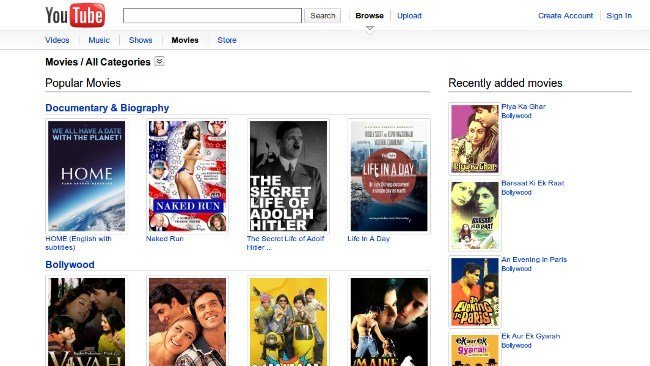 Películas completas gratis en YouTube y en Boxee