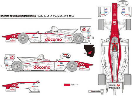 Docomo Team Dandelion Racing presenta su decoración para la Super Fórmula 2014