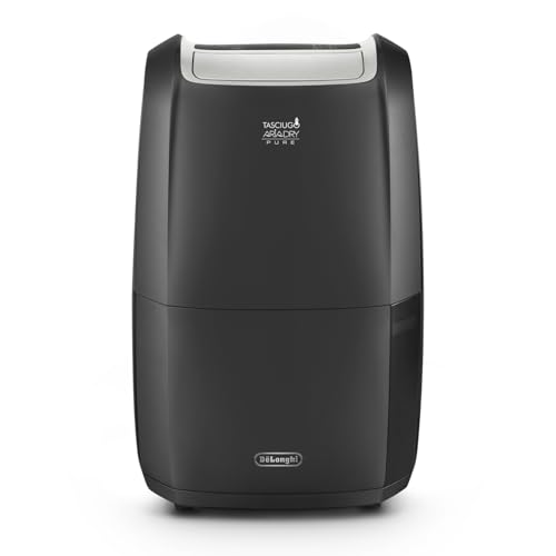 De'Longhi Tasciugo AriaDry Multi -2 en 1 Deshumidificador Doméstico Portátil y Purificador de Aire, Extracción de Humedad 21L/Día, Secadora, Antimoho, Wi-Fi y Alexa, Pantalla LCD, Gris (DDSX220WFA)