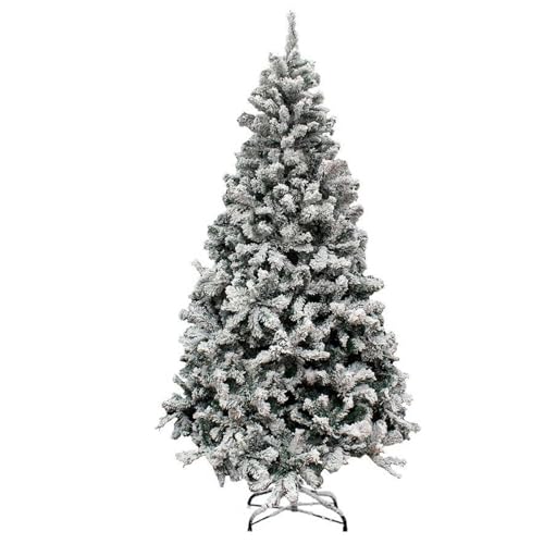 Acan Tradineur - Árbol de Navidad nevado, Pino, Abeto Artificial Blanco, Estructura de plástico y Metal Revestido, Robusto y Duradero, fácil Montaje, 180 cm