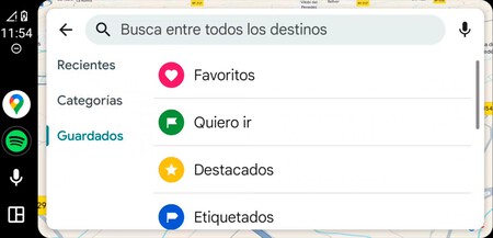 Acceso a las listas de favoritos guardados en Google Maps