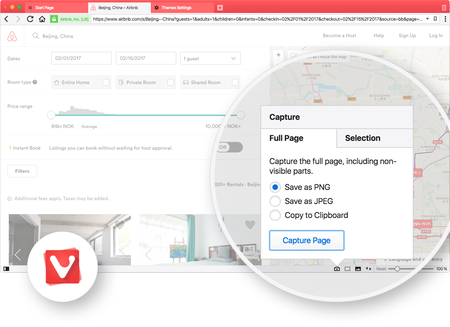 Vivaldi 1.7 llega facilitando la toma, edición y el compartir capturas de pantalla desde el navegador
