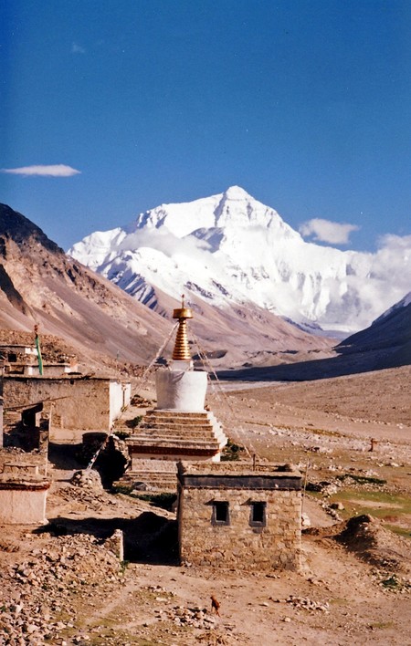 Mount Everest From Rombok Gompa Tibet