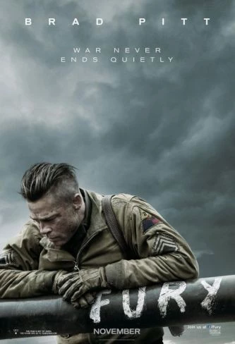 'Fury', cartel de la nueva incursión bélica de Brad Pitt