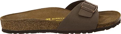 Birkenstock Madrid - Zuecos de birko flor unisex, color marrón, talla 36 (estrecho)