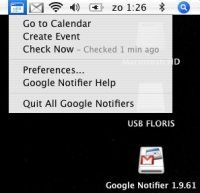 Google Notifier para Mac soporta Google Calendar