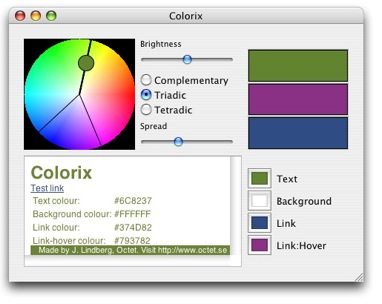 Colorix, eligiendo colores complementarios para la web