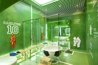 Convierte el cuarto de baño en un campo de fútbol