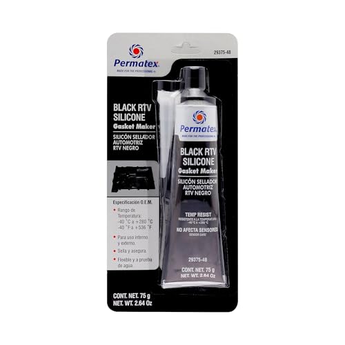 Silicón automotriz Negro 100% acético RTV PERMATEX® Tubo 75 g
