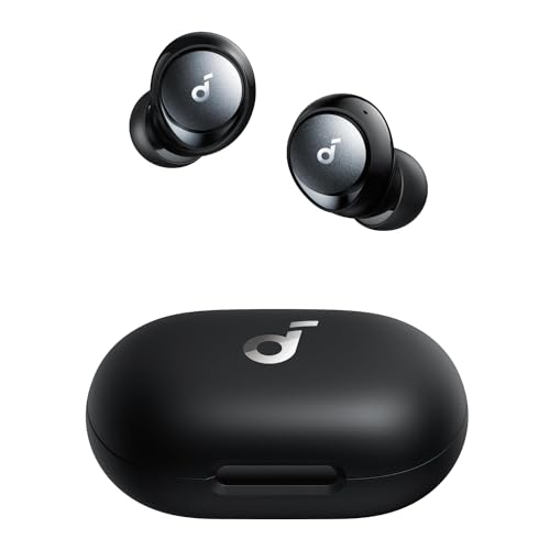 Soundcore by Anker Space A40 Auriculares Inalámbricos Bluetooth Cancelación Ruido Activa Adaptativa, 50H Reproducción Total, Hi-Res Sonido LDAC, Ajuste Cómodo, 6 Mics, Carga inalámbrica, Carga rápida