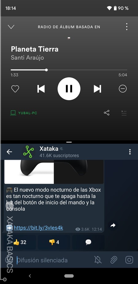 Pantalla Partida