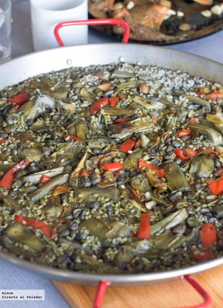 La receta de paella de verduras de mi padre