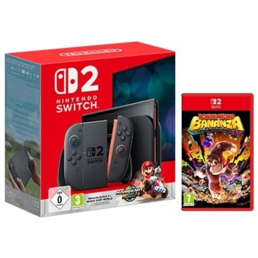 Nintendo Switch 2 + Mario Kart World + Donkey Kong Bananza