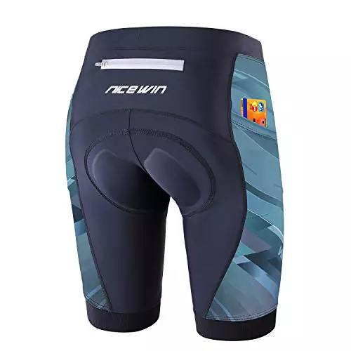 NICEWIN Shorts Biker para Mujer Mallas Acolchadas para Ciclismo Leggings Cortos para Montar en Cintura Alta
