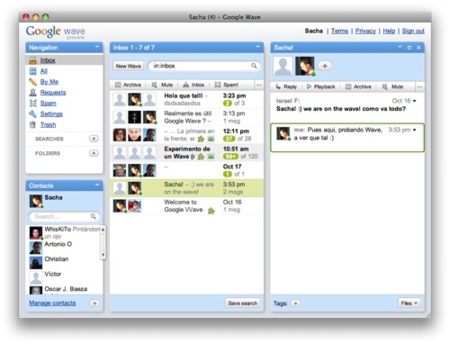 Waveboard, cliente de Google Wave para Mac OS X