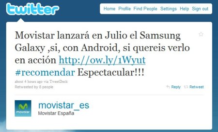 Samsung Galaxy S, el Android más importante del fabricante será de Movistar en julio