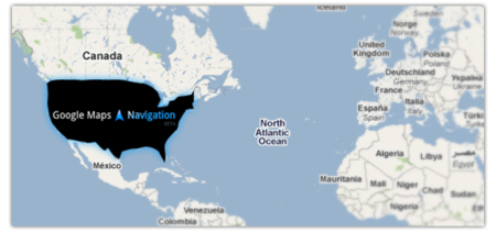 Google Maps Navigation bloqueado fuera de los Estados Unidos