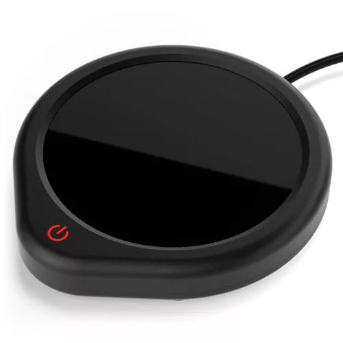 Oracer Calentador de tazas de café, calentador de tazas para escritorio con ajuste de temperatura inteligente de apagado automático, calentador eléctrico de bebidas, té, agua, leche para todas las