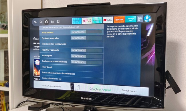 menú secreto fire tv