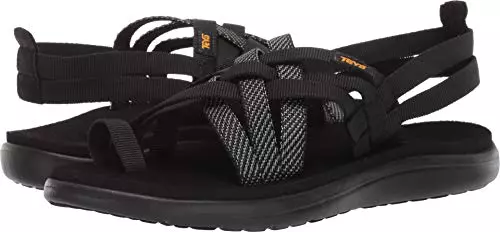 Teva 1099271 Mujer Sandalias de Punta Descubierta, Negro (Hera Black Hbk), 39 EU
