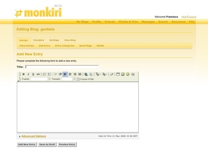 Monkiri, crea tus blogs de capturas de sitios web