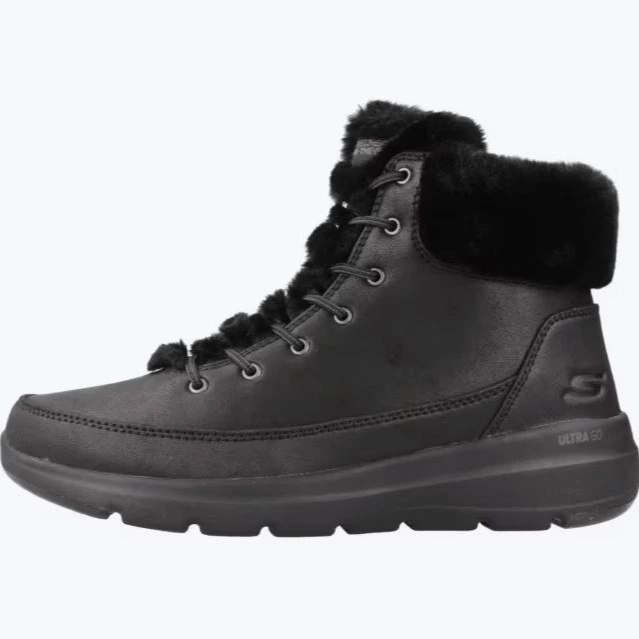 Botas Skechers Glacial Ultra - Wonderland, Negro, Mujer
