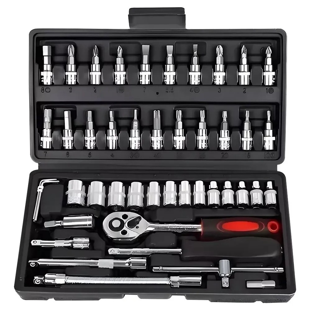 Paquete de herramientas mecánicas combinadas - 46 piezas