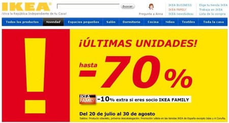 Hasta el 70% de descuento en últimas unidades de Ikea