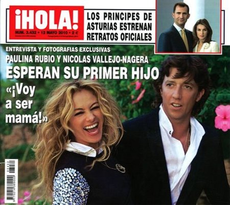 Paulina Rubio y Colate esperan su primer hijo
