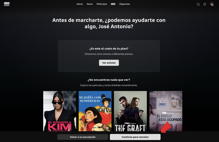 Dar de baja HBO Max
