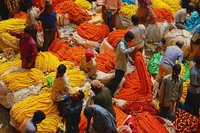El mercado de las flores de Kolkata