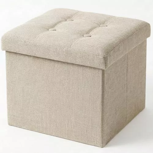 edihome, Puff Almacenaje Plegable, (38 x 38 x 38cm)