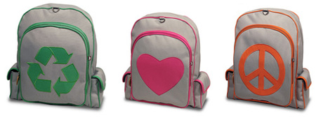 Bonitas mochilas recicladas con mensaje