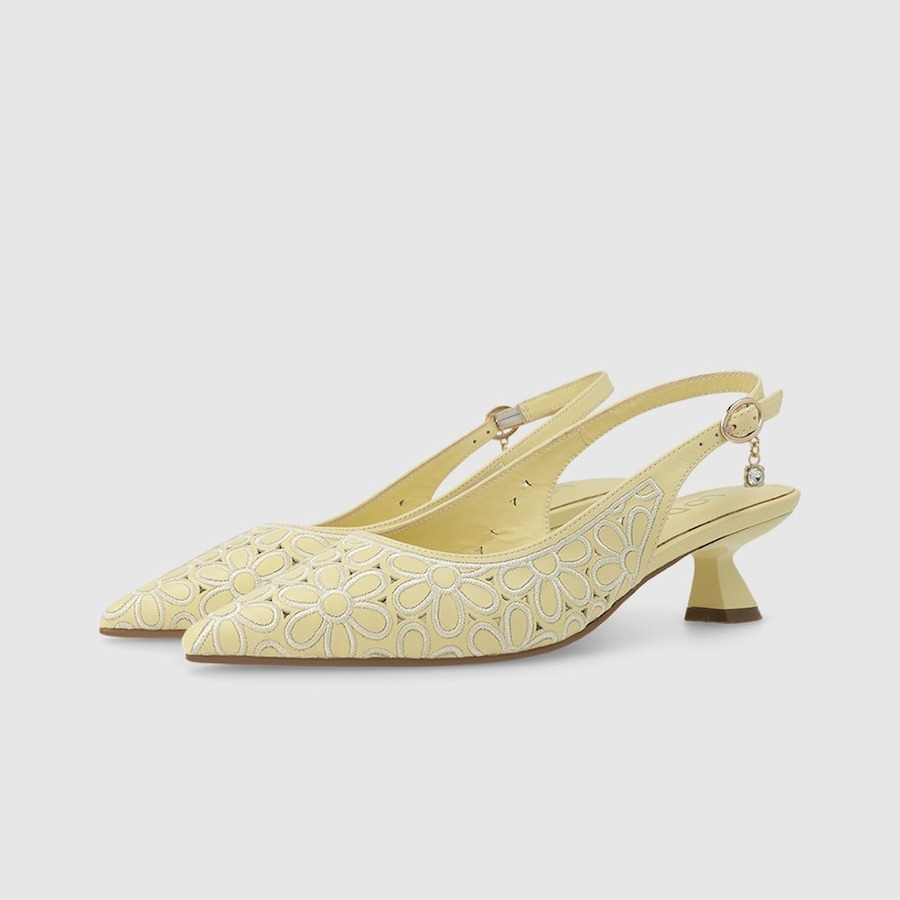 Zapatos de salón destalonados de mujer en piel Lodi